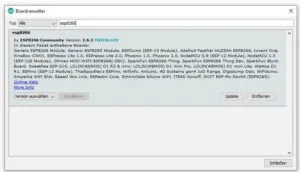 Boardverwalter - ESP8266 Treiber