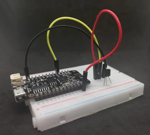 Aufbau der Schaltung, LM35DZ am ESP32
