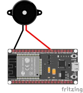 Schaltung - passiver Piezo Buzzer am ESP32
