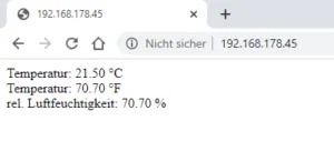 Sensorwerte im Browser