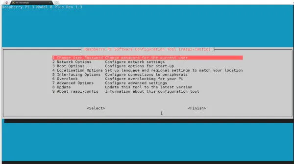 Schritt 1 - starten des Konfigurationsmenüs