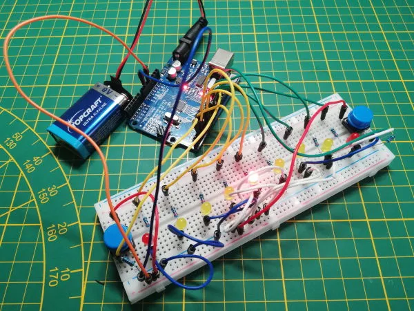 Aufbau der Schaltung am 720 Pin Breadboard