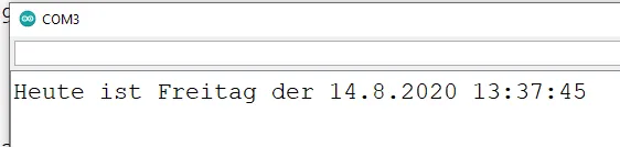 Arduino IDE - serieller Monitor - Ausgabe eines formatierten Strings