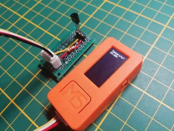 M5StickC mit DIY Grove DS18B20 Shield