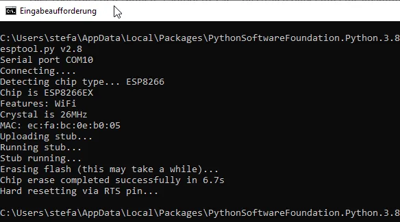 ESP8266 - Flashspeicher leeren
