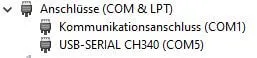 Windows Geräte-Manager - Eintrag