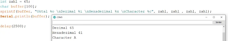 Zahlen formatieren mit sprintf