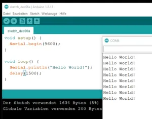 Arduino IDE / Totemduino - Hello World!