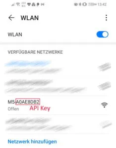 Wifi Kennung des M5Stack ATOM Matrix