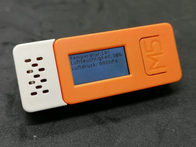 Ausgabe der Daten des ENV HAT auf dem Display des M5StickC