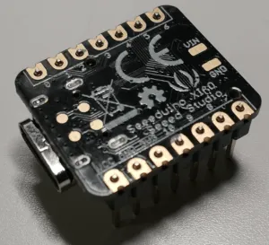 Rückseite des XIAO SAMD21 mit Pinbeschriftung