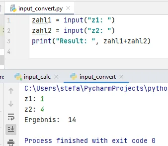 Rückgabewert der Funktion