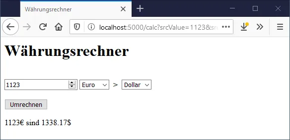fertiges Release des Währungsrechners