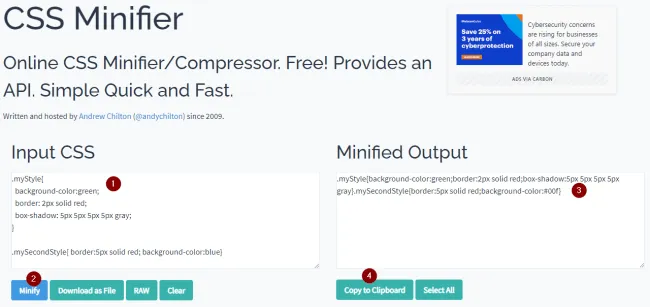 CSS Minifier