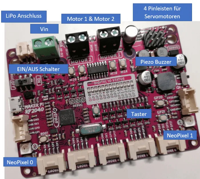 besondere Features des MAKER PI RP2040