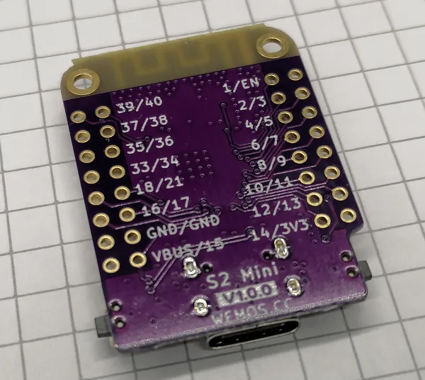 Rückseite des Lolin S2 mini