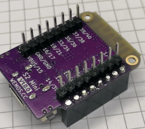 Pinleisten auf dem Lolin S2 mini