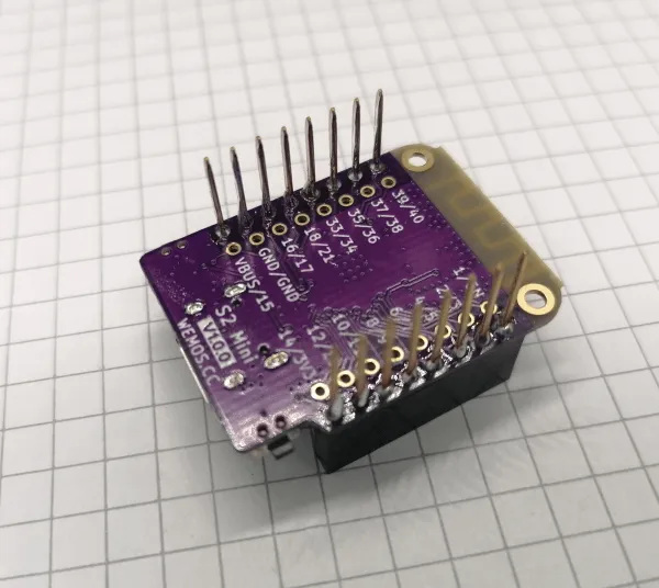 Pinleisten auf dem Lolin S2 mini