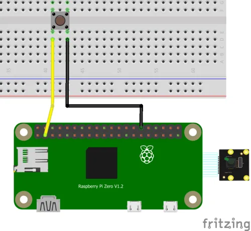 Schaltung - Raspberry Pi Zero mit Pi Camera & Taster