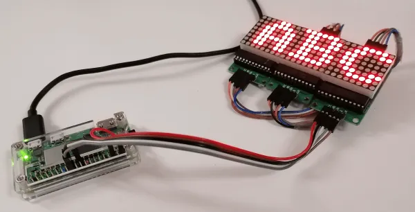 Raspberry Pi Zero 2 W mit 8x8 LED Matrix