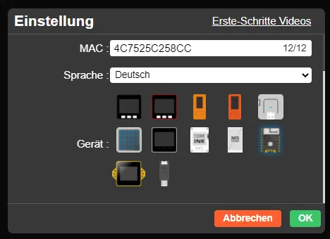 Konfiguration M5Flow