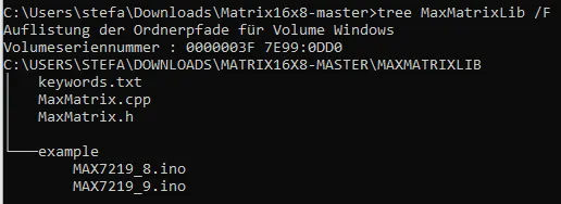 Struktur einer Ordners für den späteren Import in der Arduino IDE