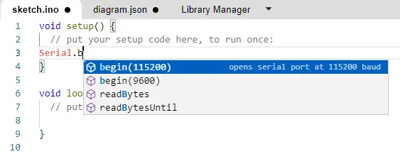 Codevervollständigung über das Kontextmenü