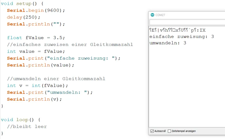 Umwandeln von Zahlen