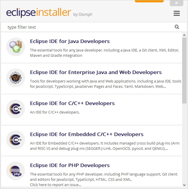 Eclipse installer mit Oomph