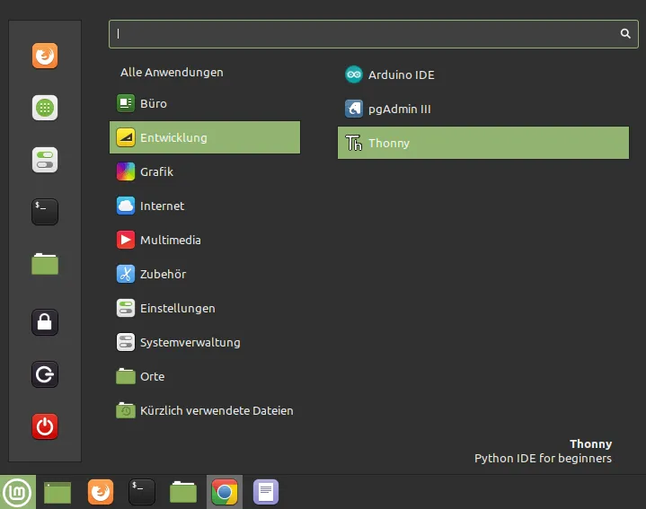 Linux Mint - Abschnitt