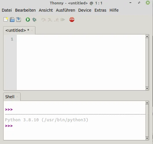 Thonny IDE auf dem Linux System