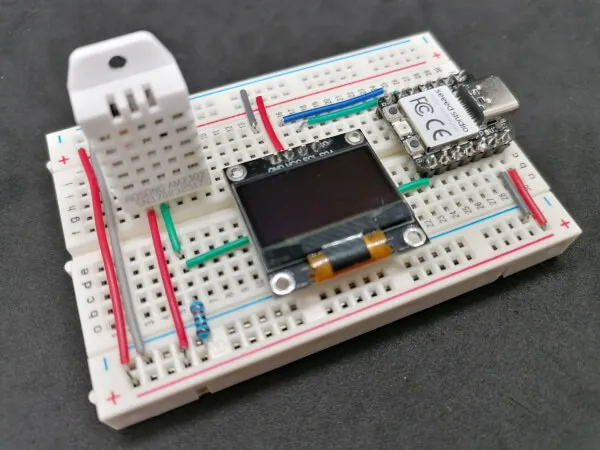 XIAO RP2040 mit DHT22 Sensor & I2C OLED Display