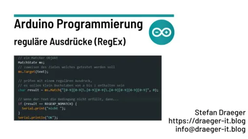 Arduino - reguläre Ausdrücke verwenden