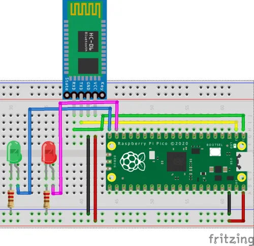 Schaltung - Bluetooth Modul HC-06 am Raspberry Pi Pico
