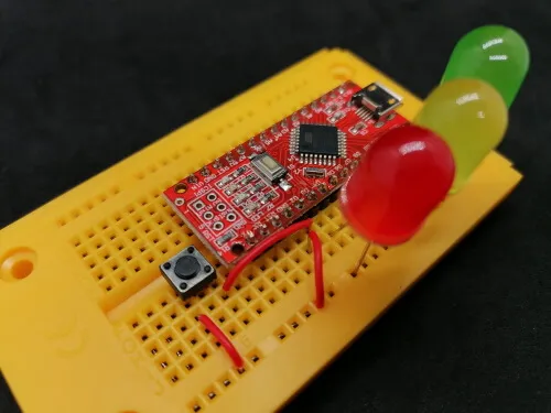 Schaltung - Ardunio Nano mit Taster & LEDs