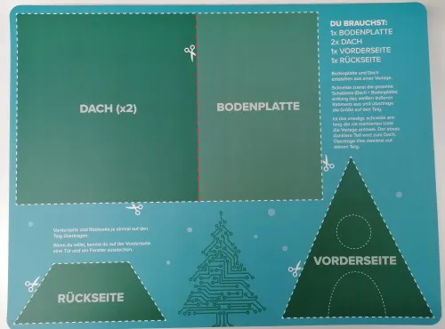 Schnittmuster für Lebkuchenhaus