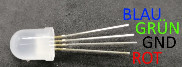 Pinout der 10mm RGB LED