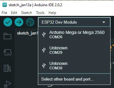 Mikrocontroller - Funduino Mega in der Arduino IDE
