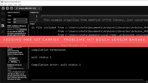Arduino MKR IoT Carrier - Probleme mit BME68x