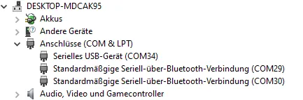 Arduino MKR Zero im Gerätemanager von Windows 10