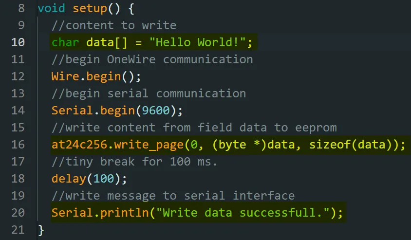 Zeilen entfernen/auskommentieren zum verifizieren