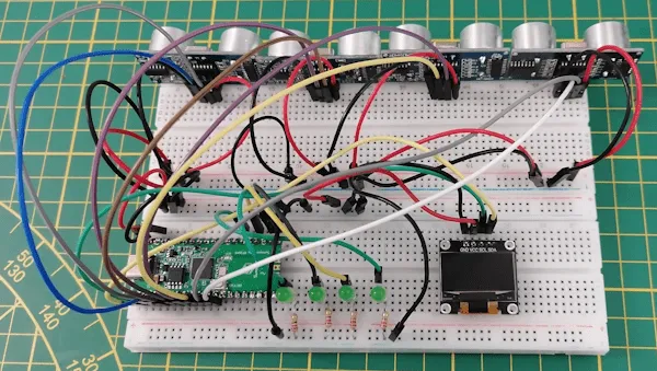 Aufbau der Schaltung mit Breadboardkabel