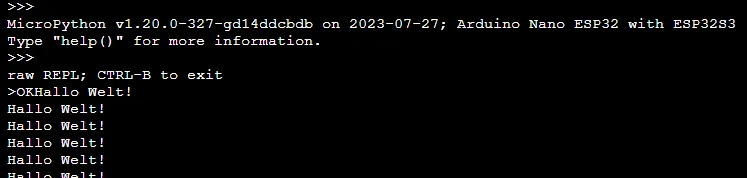Arduino Lab - Ausgabe des Textes
