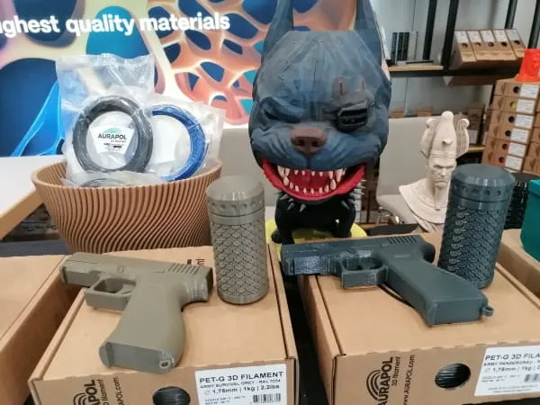 coole Präsentation von 3D gedruckten Teilen