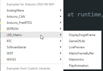 Beispiele für die LED-Matrix