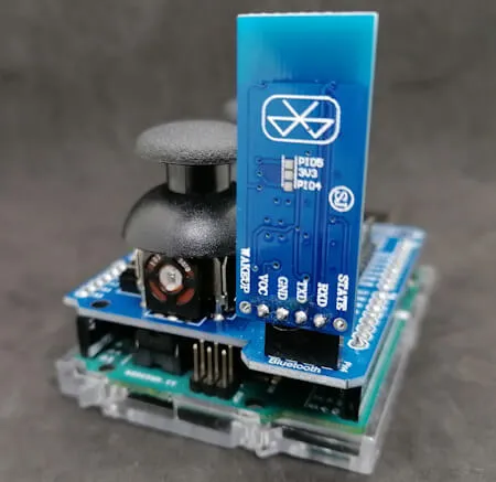 Rückseite des Bluetooth Modul HC-06 am Arduino Joystick Shield