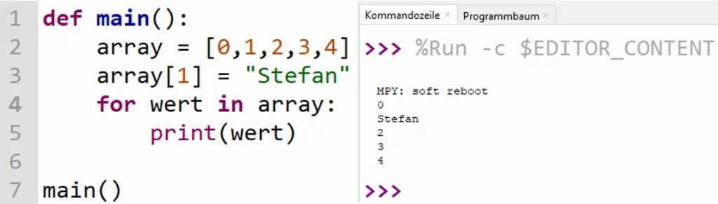 Ausgabe eines Arrays mit veränderten Daten
