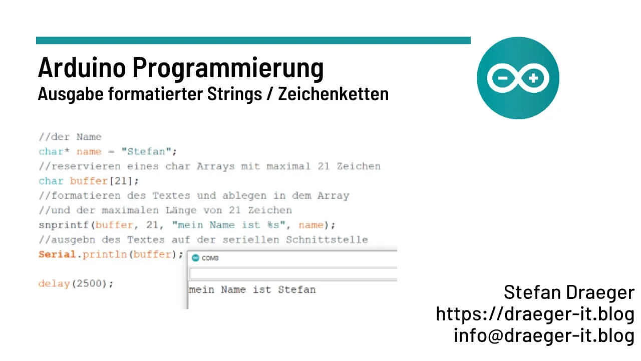 Ausgabe eines formatierten Strings mit snprintf