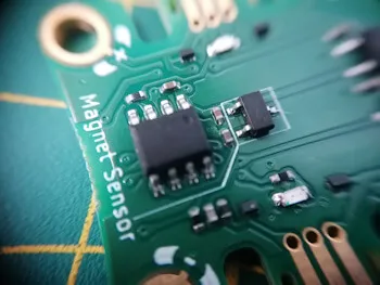 Chip mit Informationen zum Sensor auf einem Magnset Sensor mit JacDac Schnittstelle