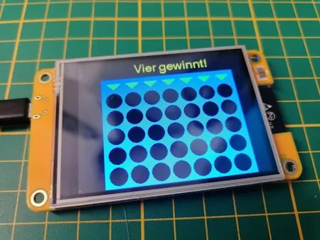 Spielfläche - Vier gewinnt am ESP32 Development Board